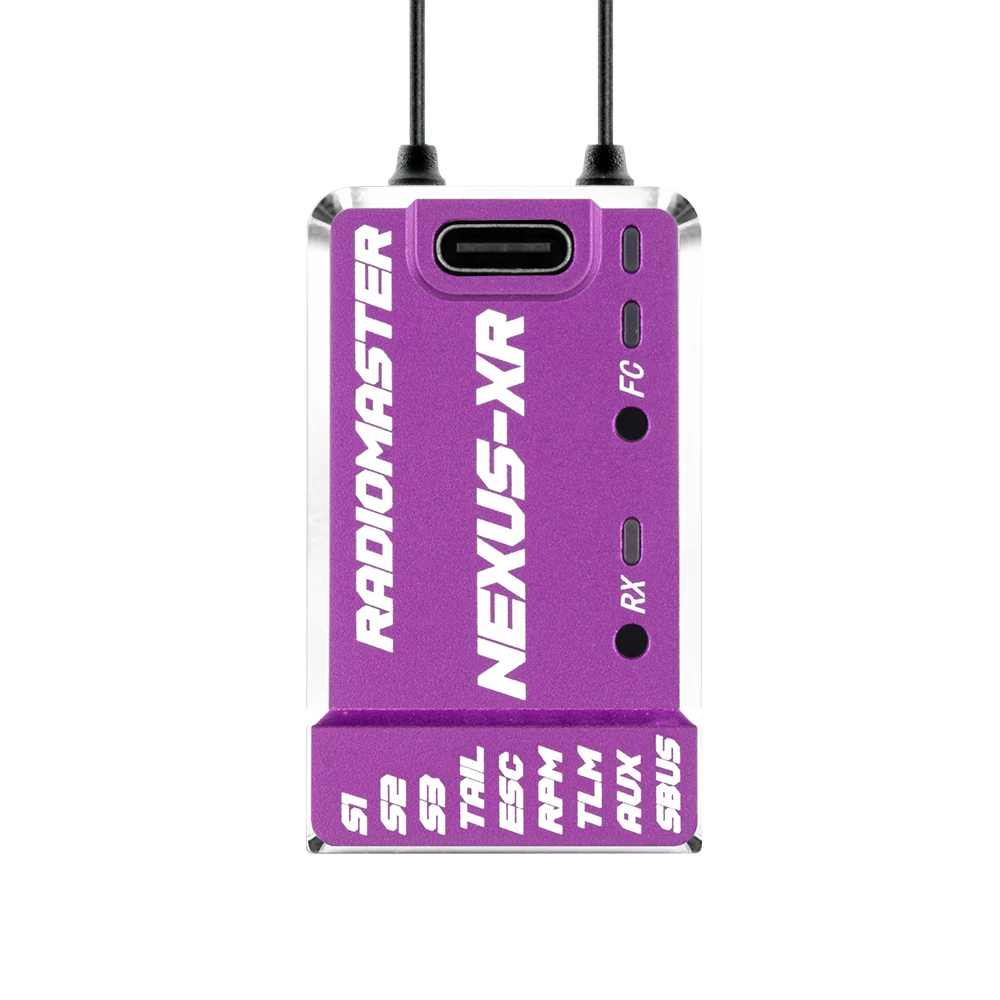 Приёмник NEXUS-XR Control System Integrated 2.4GHz ExpressLRS Receiver — Purple / LBT