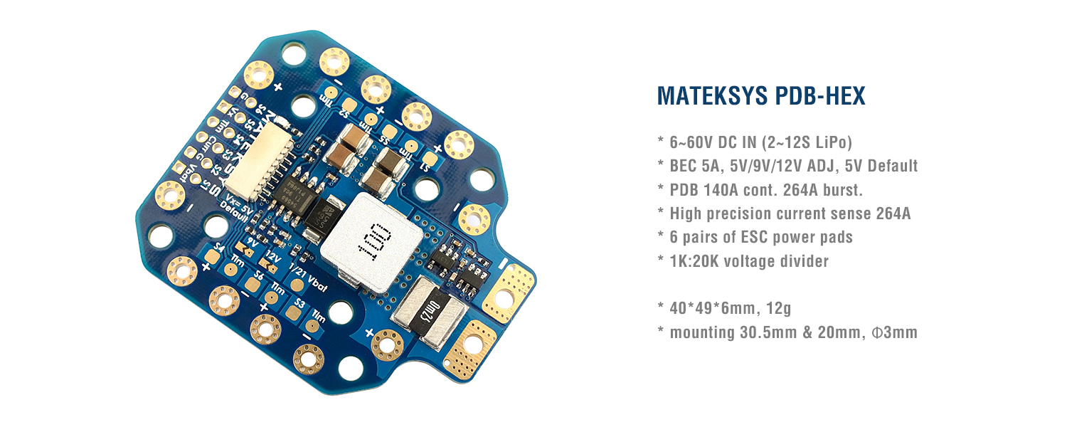 Модуль питания PDB-HEX, 12S compatible
